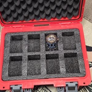 Invicta Watch with 8 -Slot Red Case